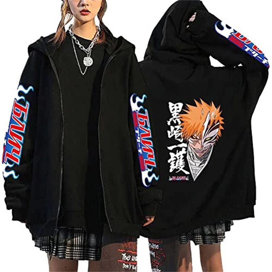 Buy crazymonk Bleach Hollow Mask Ichigo Kurosaki Unisex Anime Hoodie  Black S at Amazonin