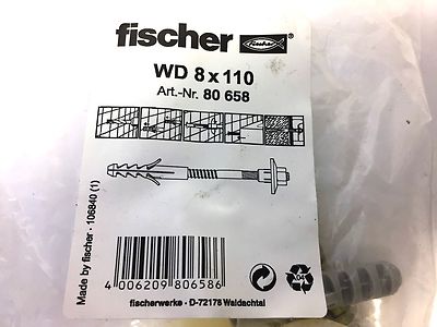 Waschtischbefestigung Fischer- Befestigung Urinal WD 8 x110