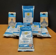 NEW 7 Pks Dr. Brown's Nose  Face Wipes, 30 Count  2 Pks 6M Wide Neck Nipples