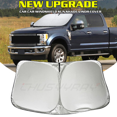 For Ford F250 17-2020 Foldable SUV Car Windshield Sun Visor Shade Cover UV Block