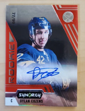 2020-21 UD Synergy Dylan Cozens Portrait Red Rookie Auto 77/99 #A-DC Sabres HOT!