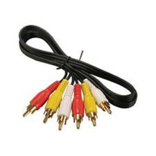 50 FT HEAVY DUTY 3-RCA COMPOSITE AUDIO VIDEO SHIELDED GOLD CABLE HDTV