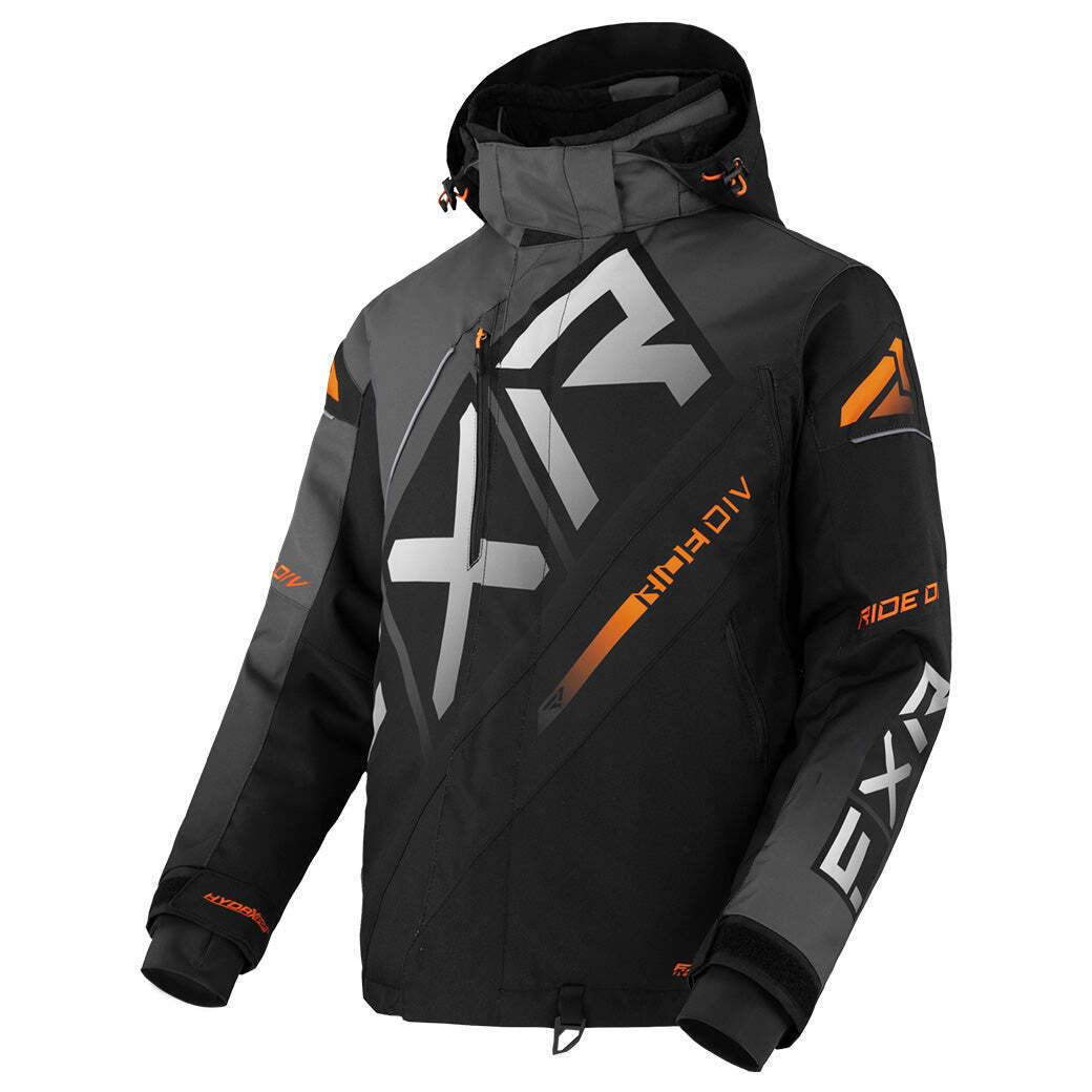FXR CX Insulated Snowmobile Jacket - Orange/Black/Charcoal | eBay