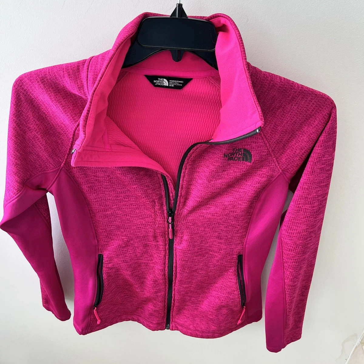 The North Face Hot Pink Fuzzy Fleece Full Zip Jacket Size