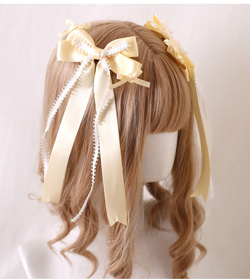 Sweet Lolita Mori Girls Hair Pin Hair Accessories Kawaii Bow Headwear Hair Clip