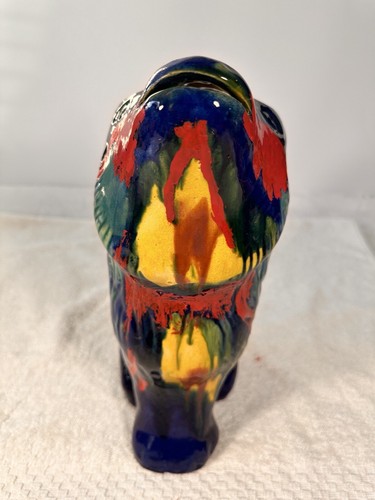 Vintage Oaxacan Tropfwaren heulender Wolfskrug 12 Zoll hoch wunderschön seltenes Sammlerstück - Bild 2 von 17