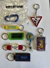 Vintage Keychains, Advertising, Geico, Buckle Up,Opener, New Carabiner, Lot of 8