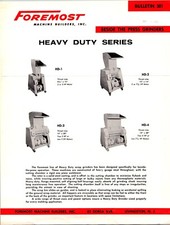Vintage FOREMOST Heavy Duty Press Grinder Bulletin 301 302 303 1962 LOT OF 3 BD6