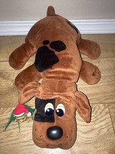 Vintage 1985 Pound Puppy Brown Black Spotted Plush Toy 18  Original Tonka