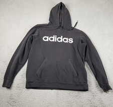 Adidas Camo Logo Hoodie Camouflage Black Sweatshirt Mens Medium Spellout