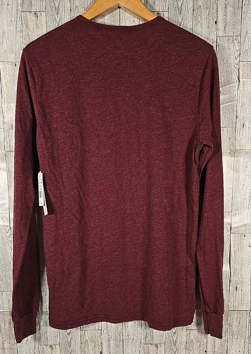 Kinetix Shirt SMALL Mens Casual Luxury Long Sleeve Maroon Heathered Cotton NEW image 7