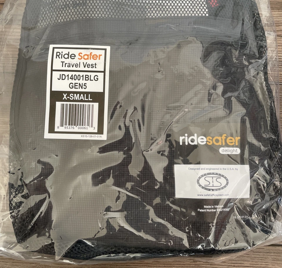 Chaleco de viaje Ride Safer Delight arnés de seguridad para automóvil Gen 5 XS negro, talla X-pequeño Foto 2 de 4