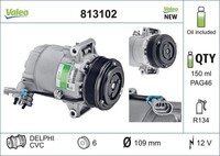 Kompressor Klimaanlage Valeo CORE-FLEX 813102 FüR Zafira Opel A05 Astra A04 12V