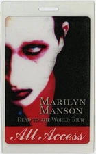 Marilyn Manson 1996 Dead to the World Concert Tour Laminated Backstage Pass