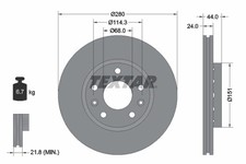 2x Bremsscheibe PRO+ TEXTAR 92195505 für RENAULT DACIA DUSTER LAGUNA FLUENCE 110