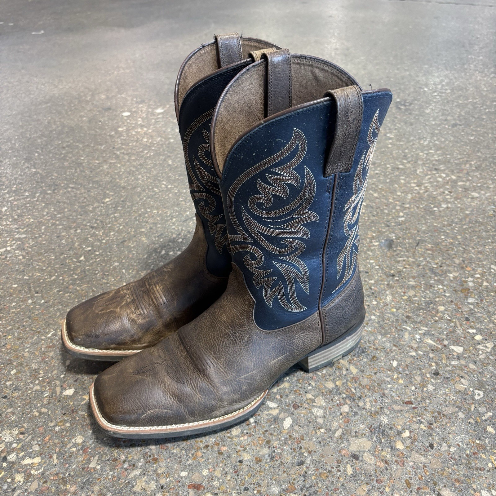 Ariat Boots #10044566 Slingshot Brown & Blue Leather Western Men’s Size 14EE