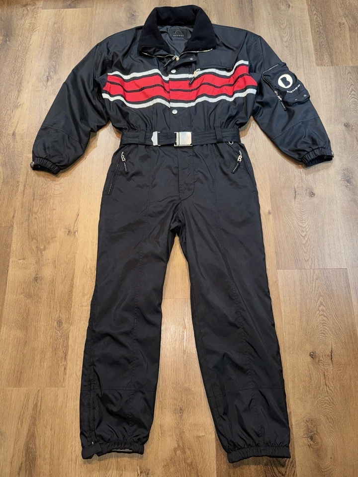 Mens Bogner Ski Suit One Piece Snowsuit Snow Bib Goan Thylmann Vintage Medium 40 - Image 2 of 4