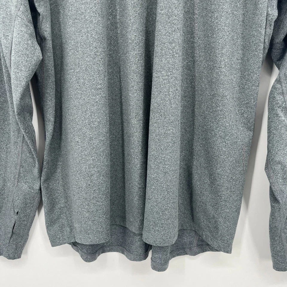 Moletom Nike Running masculino XL cinza 1/4 zíper absorção de umidade pulôver Dri-Fit - Imagem 3 de 4