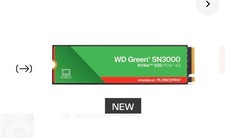 Western Digital Green SN3000 WDS100T4G0E-00CPS0 1 TB Solid State Drive - M.2 NEW