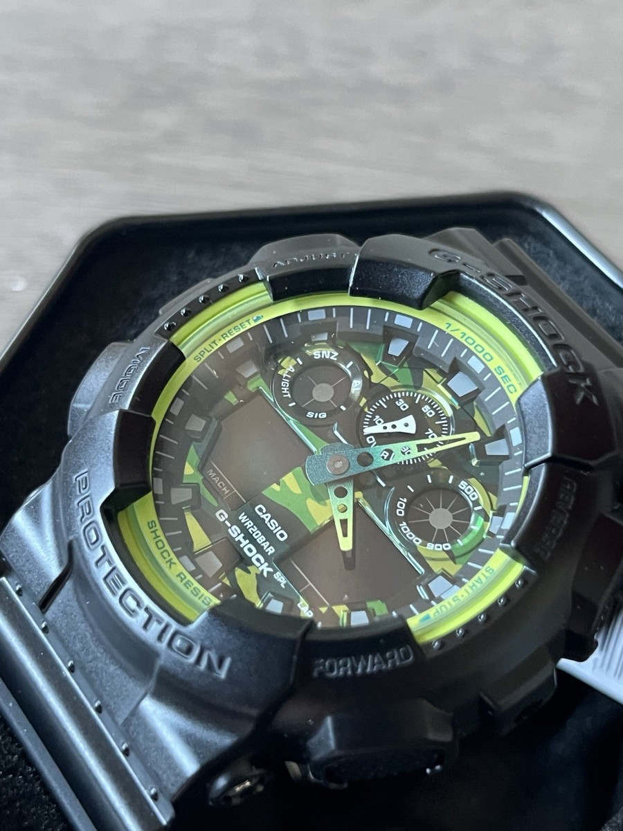 G-SHOCK GA-100LY Camouflage Green Digital Analog Watch 20ATM Shock 