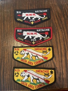 OA Lodge 345 Koi Hatachie Mississippi Flap Patch Boy Scout Badge Uniform