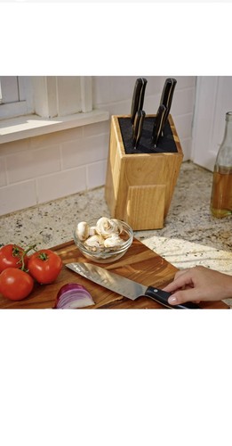 Kapoosh Dice Knife Block Light Oak Woodgrain - Universal Storage - Picture 6 of 7