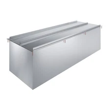 AmGood 18 in. x 48 in. Stainless Steel Drop-In Ice Bin with Sliding Lid