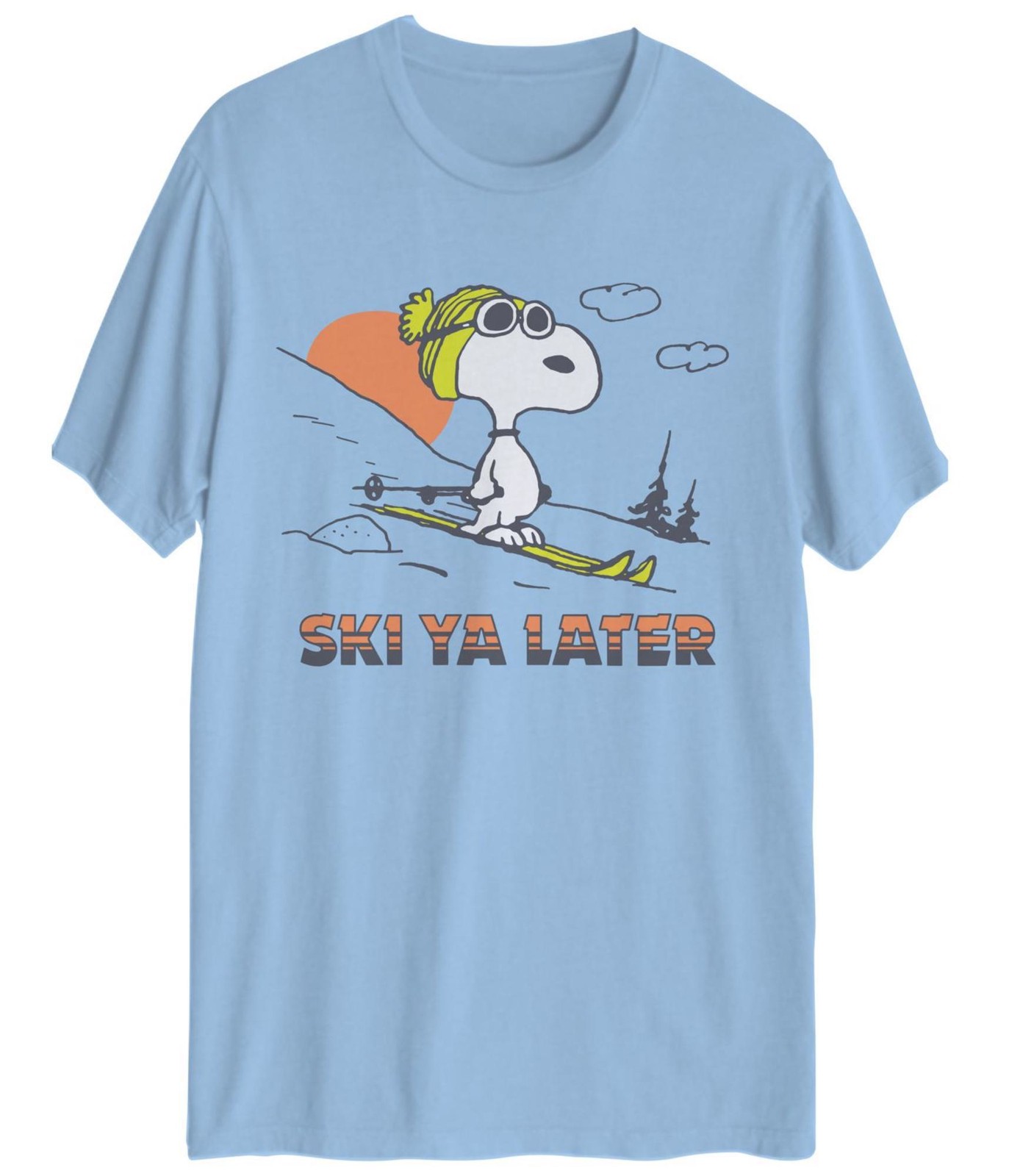 Гибридная мужская футболка с изображением Снупи синяя Средний размер 2890₽