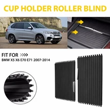 Front Console Cup Holder Roller Blind Cover For BMW X5 X6 E70 E71 xDrive35i N