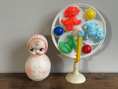 Stahlwood Baby toy/Rattle Suction Cup puppy spinner&Rubbertoys rolly Polly doll