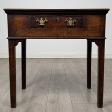 Antique 18th Century Georgian Side Table In Oak ( AF-5965 )