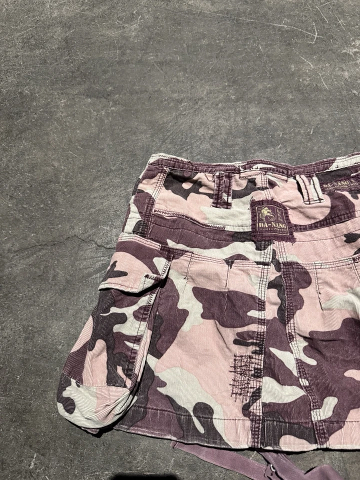 Minifalda vintage Da Nang Y2K estampado camuflaje excedente táctico Foto 2 de 4