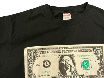Supreme Zillion Dollar Bill Tee Hundred Money T-Shirt Black Size