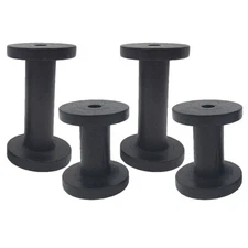 4 Pcs Knitting Weaving Bobbins Natural Wood Empty Yarn Organizer Thread Spools