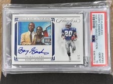 BARRY SANDERS 2022 Panini Flawless Sterling Sapphire Efoilution Auto 3/5 PSA 10