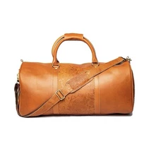 Tannery Vintage Crazy Horse Full Grain Leather Travel Duffel luggage Bag