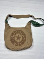 Heineken Beer Messenger Bag Vintage Canvas Sling Crossbody Tote Brown Green Star