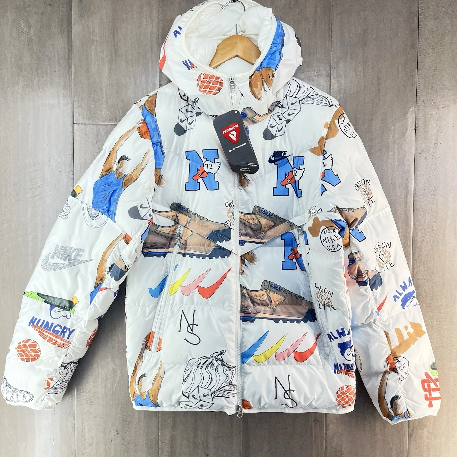 Nike STORM-FIT Men's Bold School Primaloft Puffer Jacket White Small FZ2288-133