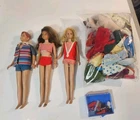 Vintage lot 3 1960s Barbie Skipper RICKY DOLLs With Clothes And Accessories Rare