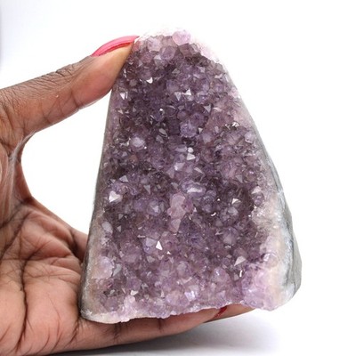 Brazil Quartz Geode Amethyst - Collectible Ornament 450gr 100mm