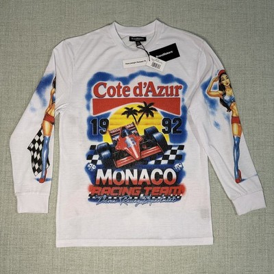 BrandMakers Monaco Racing Team F1 Cote D' Azur Shirt Men s L Loud Graphic Pin-Up