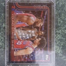 Topps Philly Tough Young Stars Shine NBA Serial Numbered Card #275 02/10 76ers