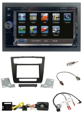Blaupunkt 2DIN Bluetooth TMC USB Lenkrad SD Navigation für BMW 1er aut. Klima E8