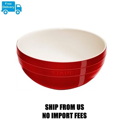 Staub Stoneware2-pc, Large Mixing Bowl Set, cherry