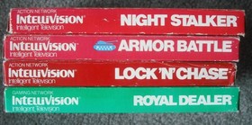 Intellivision Lot4 Lock N Chase Night Stalker Royal Dealer Armor Complete Tested