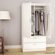 South Shore Acapella Wardrobe Armoire in Pure White