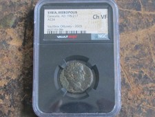 NGC Ch VF Syria Hieropolis Caracalla AD198-217 NGC Ancients Certified  Very Fine