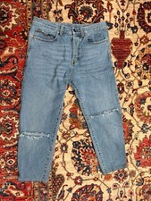 Saint Laurent Paris Distressed Ripped Blue Jeans D14 M/SL-LW Italy Men's 31