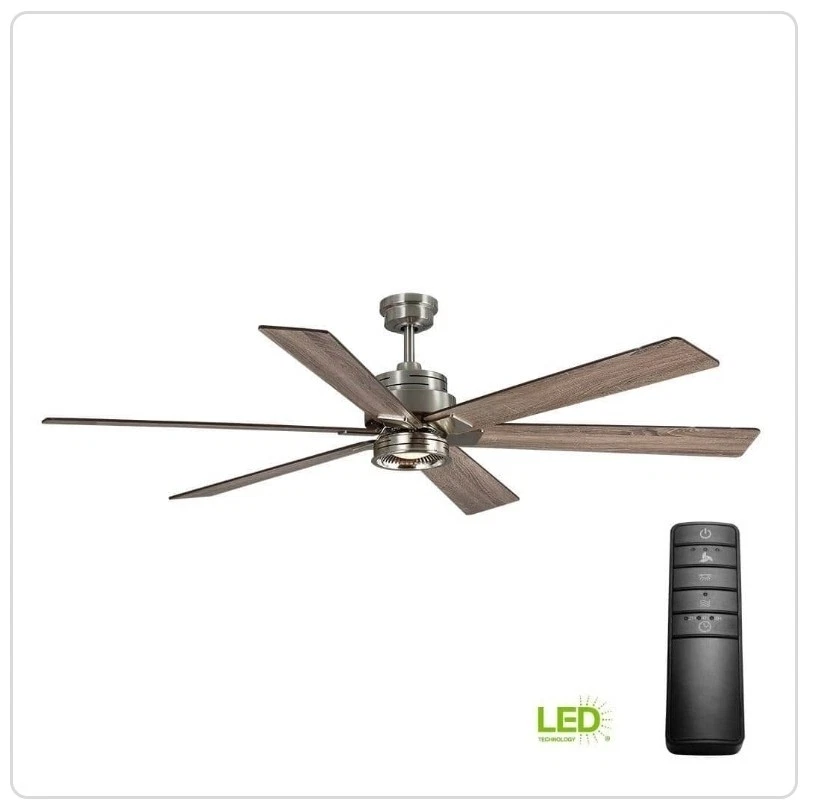 HDC Statewood 70 Inch Brushed Nickel Fan w/ Remote - Image 2 of 4