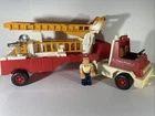Vintage 1978 Fisher-Price Hook & Ladder FIRE TRUCK #319 Husky Helper & Fireman